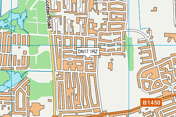 DN17 1RZ map - OS VectorMap District (Ordnance Survey)