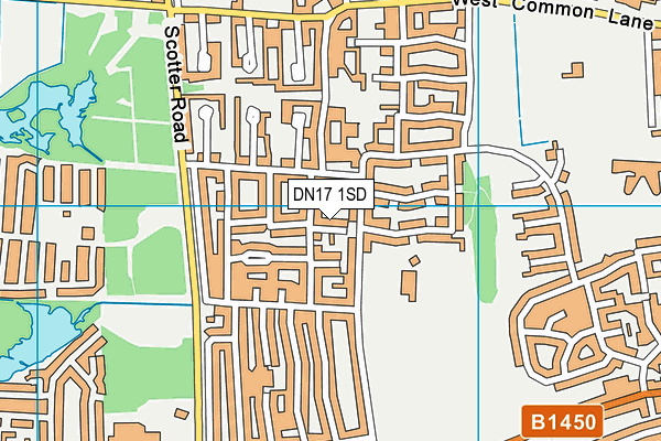 DN17 1SD map - OS VectorMap District (Ordnance Survey)