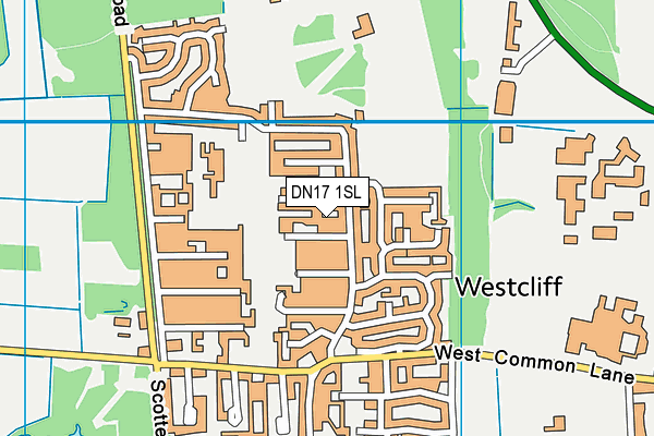 DN17 1SL map - OS VectorMap District (Ordnance Survey)