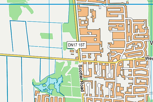 DN17 1ST map - OS VectorMap District (Ordnance Survey)