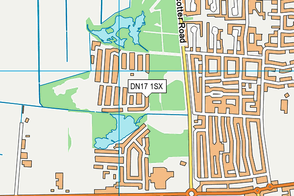 DN17 1SX map - OS VectorMap District (Ordnance Survey)
