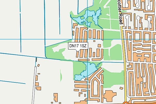 DN17 1SZ map - OS VectorMap District (Ordnance Survey)