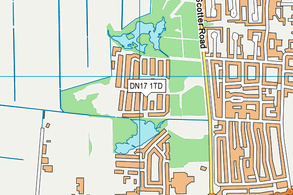 DN17 1TD map - OS VectorMap District (Ordnance Survey)