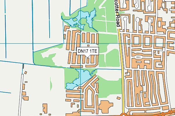 DN17 1TE map - OS VectorMap District (Ordnance Survey)