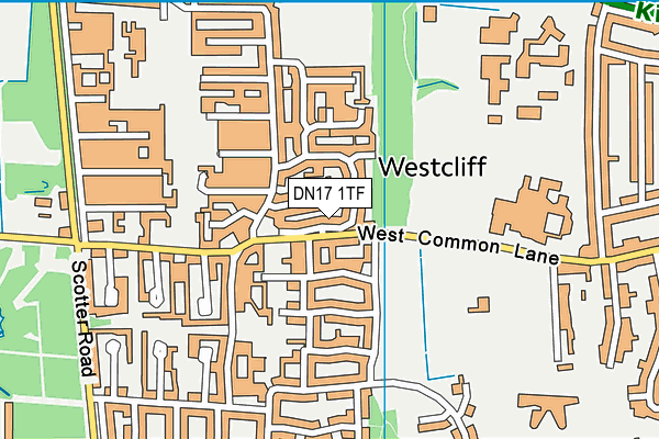 DN17 1TF map - OS VectorMap District (Ordnance Survey)
