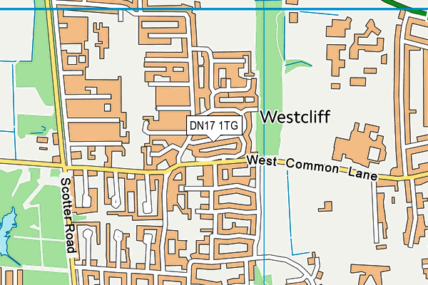 DN17 1TG map - OS VectorMap District (Ordnance Survey)