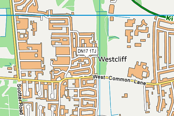 DN17 1TJ map - OS VectorMap District (Ordnance Survey)