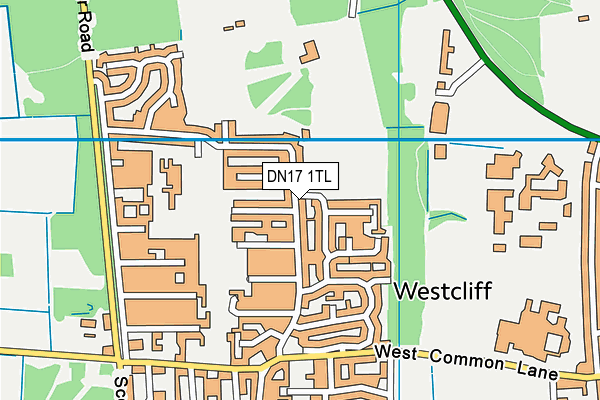 DN17 1TL map - OS VectorMap District (Ordnance Survey)