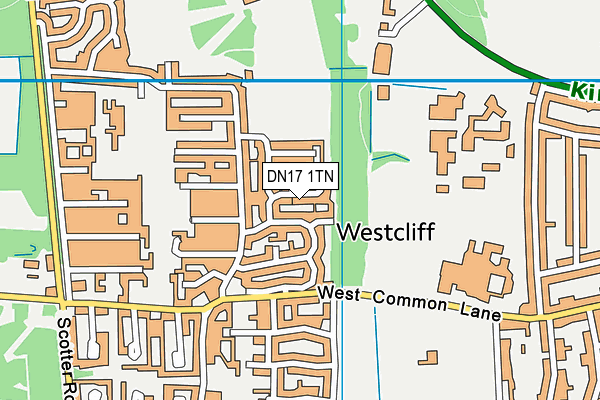 DN17 1TN map - OS VectorMap District (Ordnance Survey)