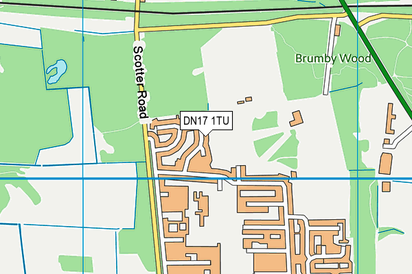 DN17 1TU map - OS VectorMap District (Ordnance Survey)