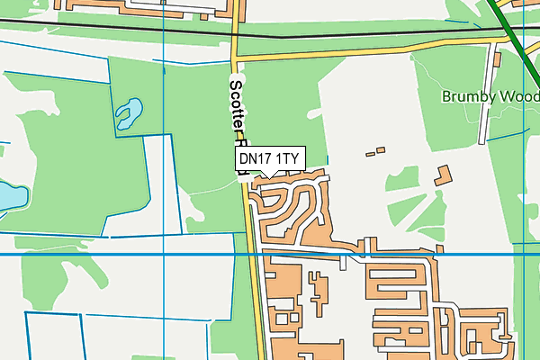 DN17 1TY map - OS VectorMap District (Ordnance Survey)