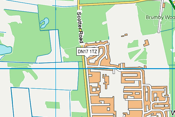 DN17 1TZ map - OS VectorMap District (Ordnance Survey)