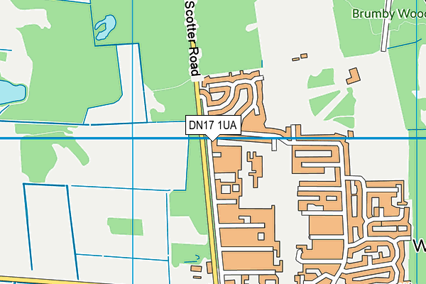 DN17 1UA map - OS VectorMap District (Ordnance Survey)