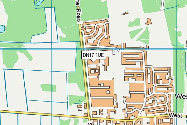 DN17 1UE map - OS VectorMap District (Ordnance Survey)