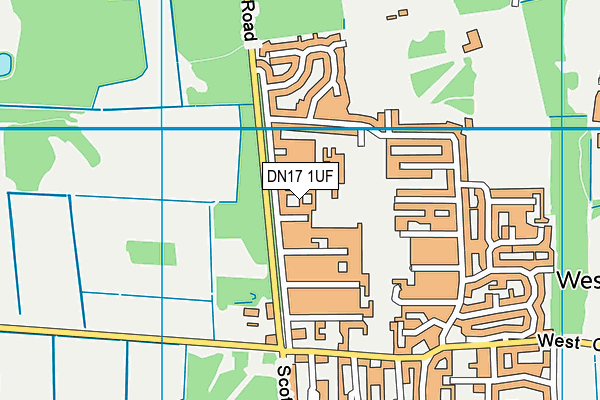 DN17 1UF map - OS VectorMap District (Ordnance Survey)