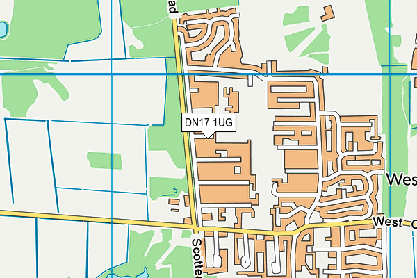 DN17 1UG map - OS VectorMap District (Ordnance Survey)