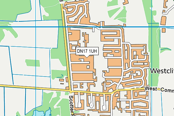 DN17 1UH map - OS VectorMap District (Ordnance Survey)
