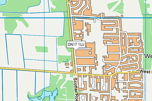 DN17 1UJ map - OS VectorMap District (Ordnance Survey)