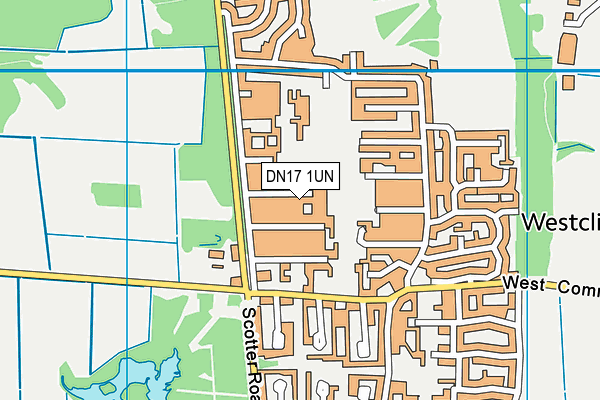 DN17 1UN map - OS VectorMap District (Ordnance Survey)