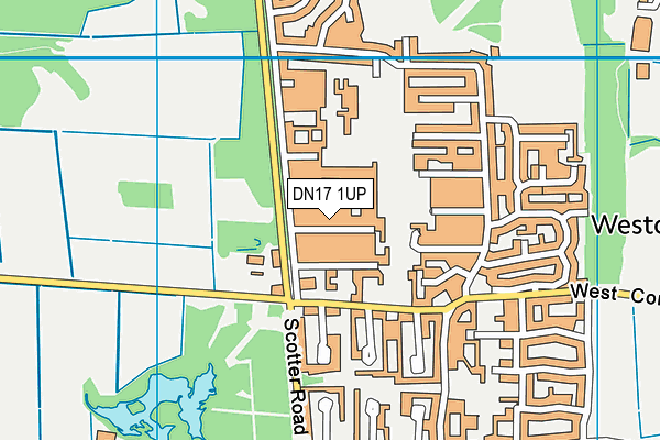 DN17 1UP map - OS VectorMap District (Ordnance Survey)