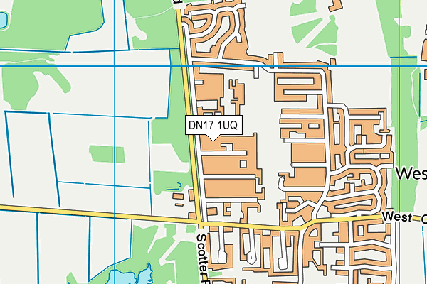 DN17 1UQ map - OS VectorMap District (Ordnance Survey)