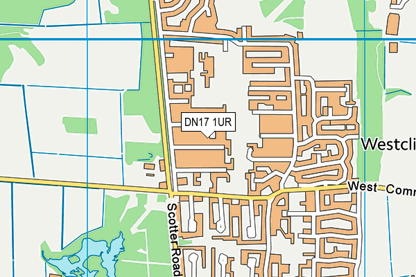 DN17 1UR map - OS VectorMap District (Ordnance Survey)