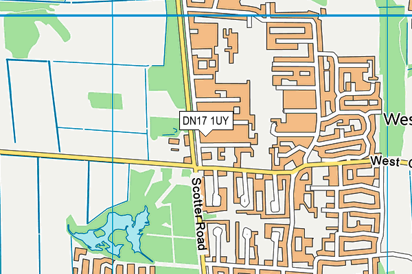 DN17 1UY map - OS VectorMap District (Ordnance Survey)
