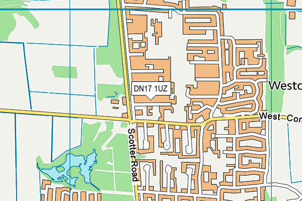 DN17 1UZ map - OS VectorMap District (Ordnance Survey)