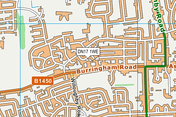DN17 1WE map - OS VectorMap District (Ordnance Survey)