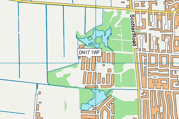 DN17 1WF map - OS VectorMap District (Ordnance Survey)