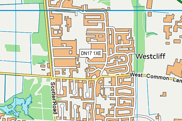 DN17 1XE map - OS VectorMap District (Ordnance Survey)
