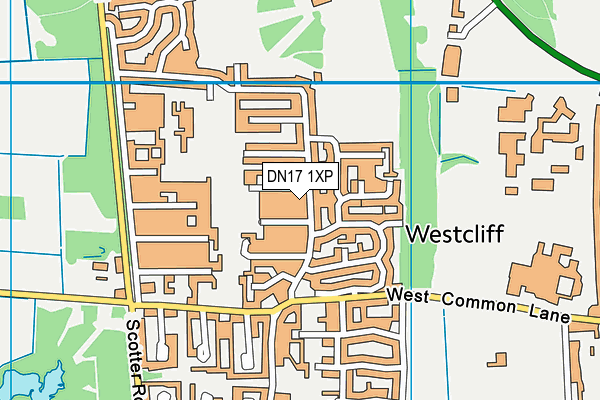 DN17 1XP map - OS VectorMap District (Ordnance Survey)