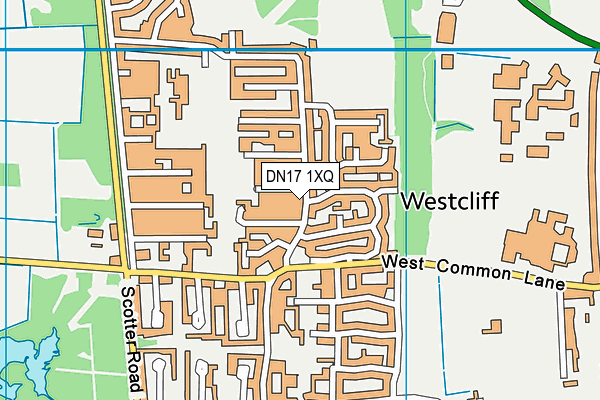 DN17 1XQ map - OS VectorMap District (Ordnance Survey)