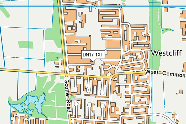 DN17 1XT map - OS VectorMap District (Ordnance Survey)