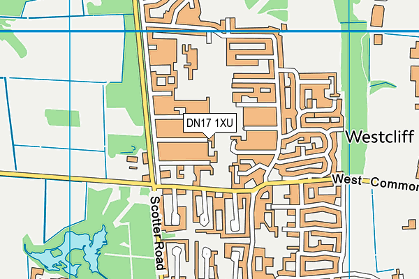 DN17 1XU map - OS VectorMap District (Ordnance Survey)