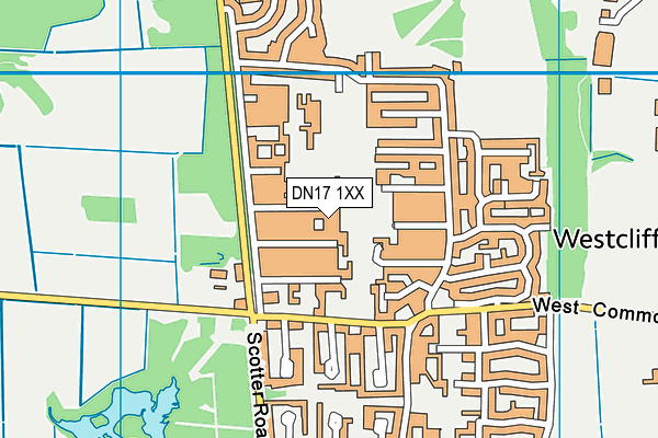 DN17 1XX map - OS VectorMap District (Ordnance Survey)