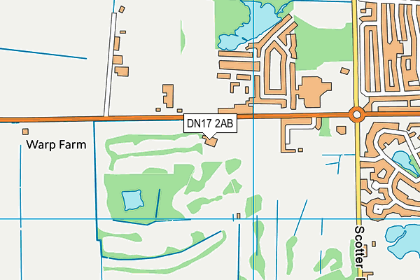 DN17 2AB map - OS VectorMap District (Ordnance Survey)