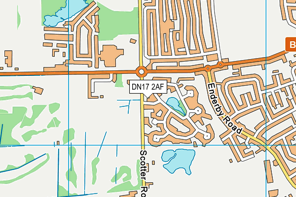 DN17 2AF map - OS VectorMap District (Ordnance Survey)