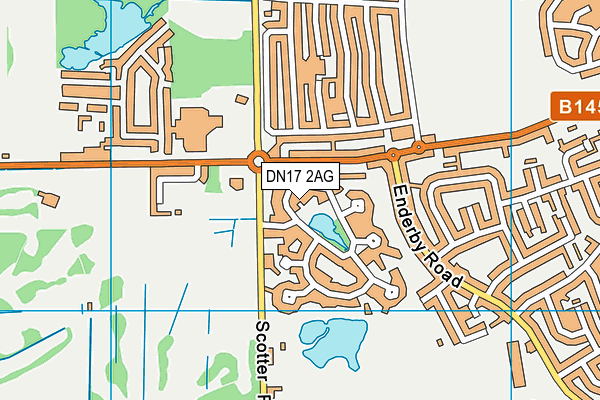 DN17 2AG map - OS VectorMap District (Ordnance Survey)