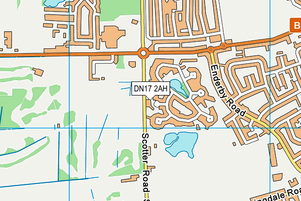 DN17 2AH map - OS VectorMap District (Ordnance Survey)
