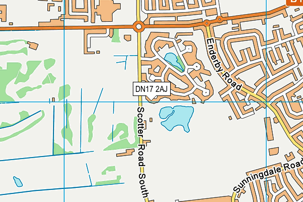 DN17 2AJ map - OS VectorMap District (Ordnance Survey)