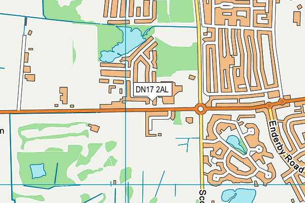 DN17 2AL map - OS VectorMap District (Ordnance Survey)