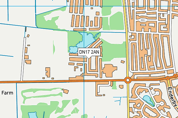 DN17 2AN map - OS VectorMap District (Ordnance Survey)
