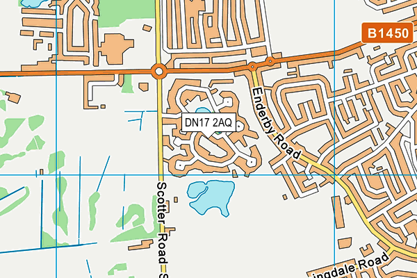 DN17 2AQ map - OS VectorMap District (Ordnance Survey)