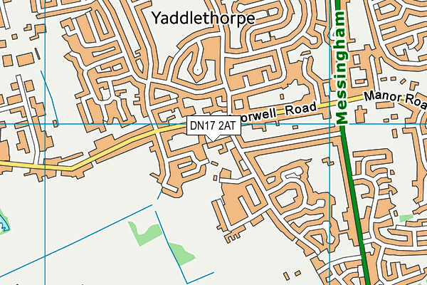 DN17 2AT map - OS VectorMap District (Ordnance Survey)