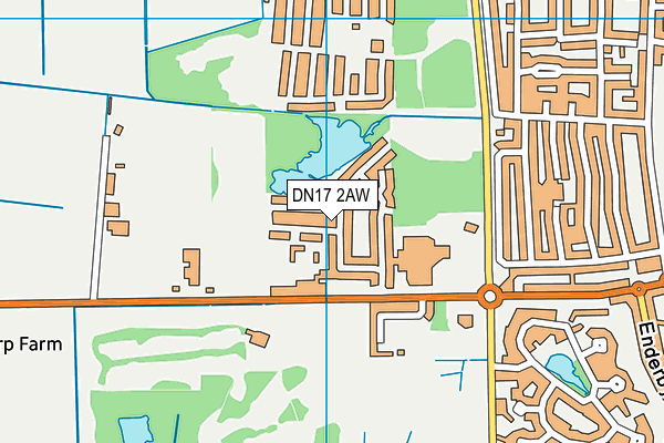 DN17 2AW map - OS VectorMap District (Ordnance Survey)