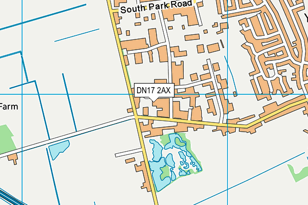 DN17 2AX map - OS VectorMap District (Ordnance Survey)