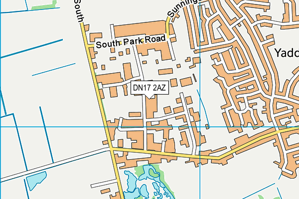 DN17 2AZ map - OS VectorMap District (Ordnance Survey)