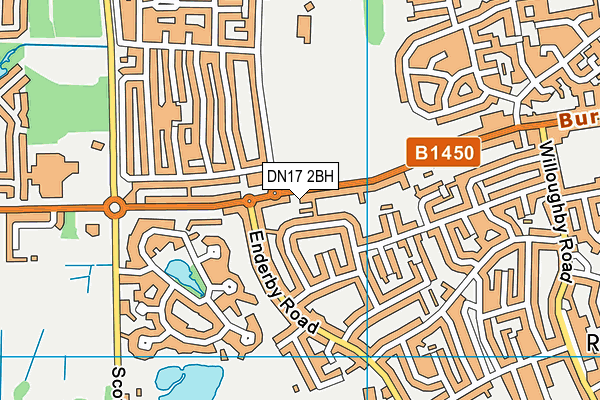 DN17 2BH map - OS VectorMap District (Ordnance Survey)