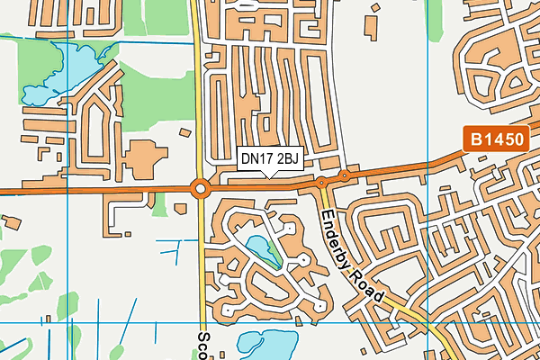 DN17 2BJ map - OS VectorMap District (Ordnance Survey)